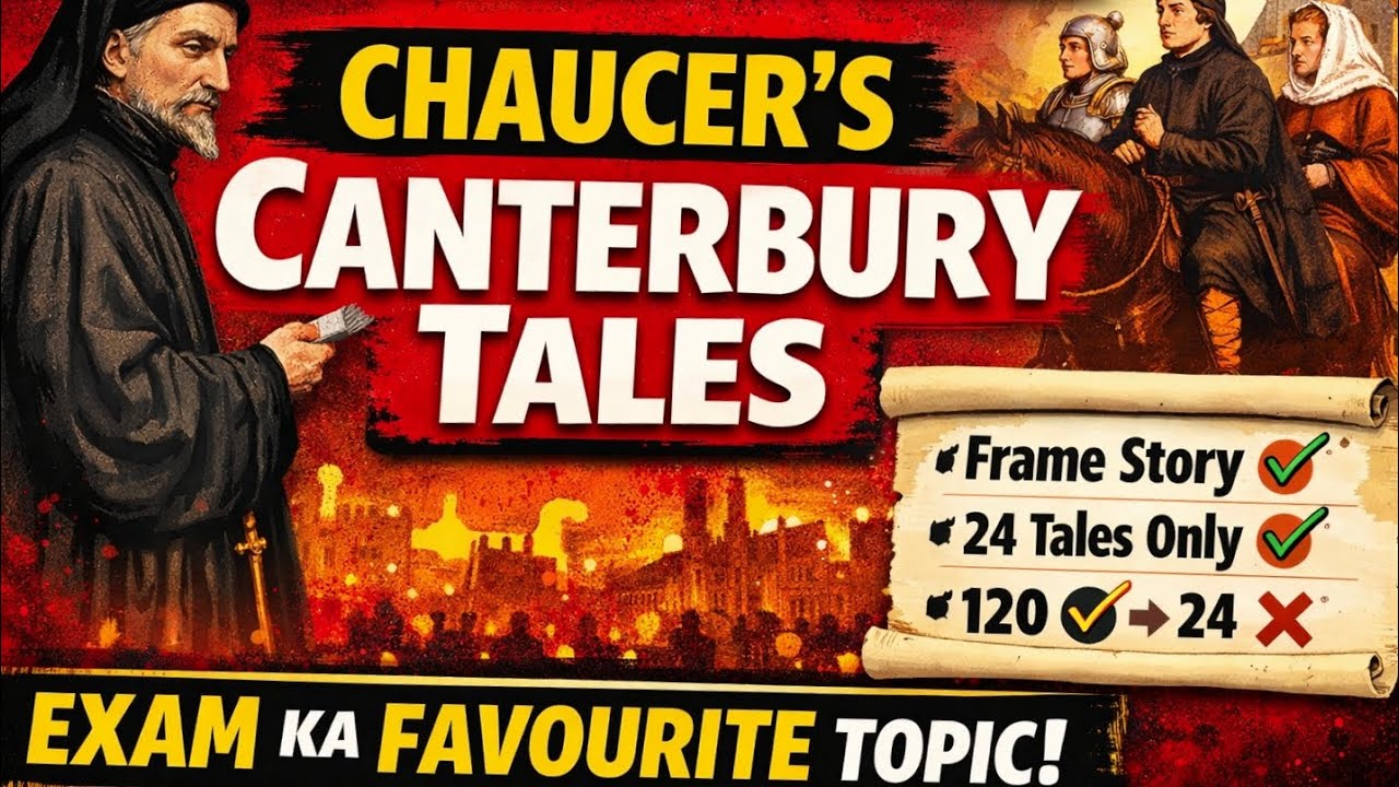 @Thedestinedpen UGC NET SET ENGLISH LITERATURE GEOFFREY CHAUCERS CANTERBURY TALES IMPORTANT POINTS 