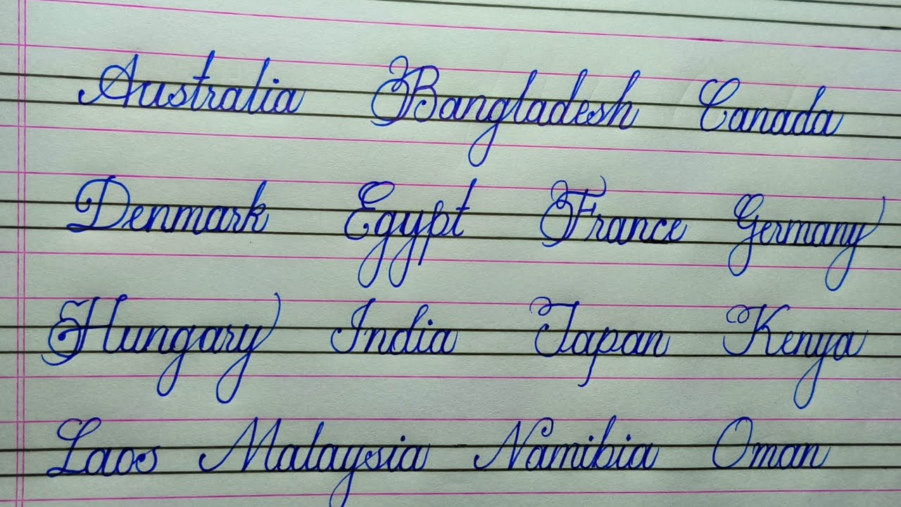 Neat and clean cursive handwriting || Handwriting for beginners | how to improve cursive handwriting