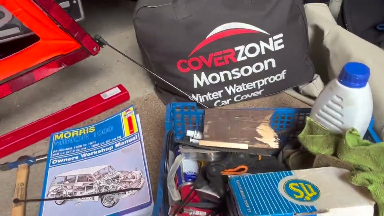 Morris Minor road trip preparations