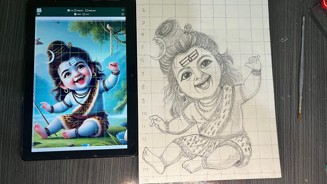 How to draw lord shiva step by step 🥰#viralvideo #youtubevideo #lord #shiva #art #god  #viral #video
