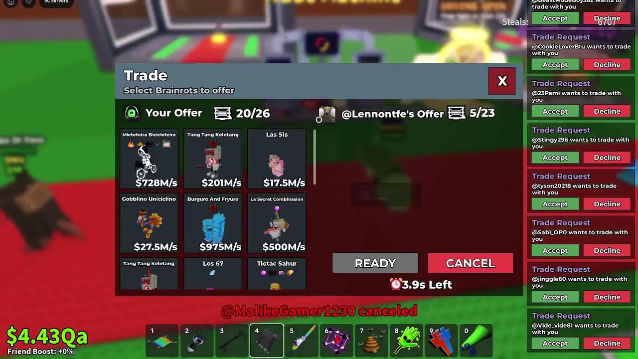 Trading In Steal A Brainrot #roblox