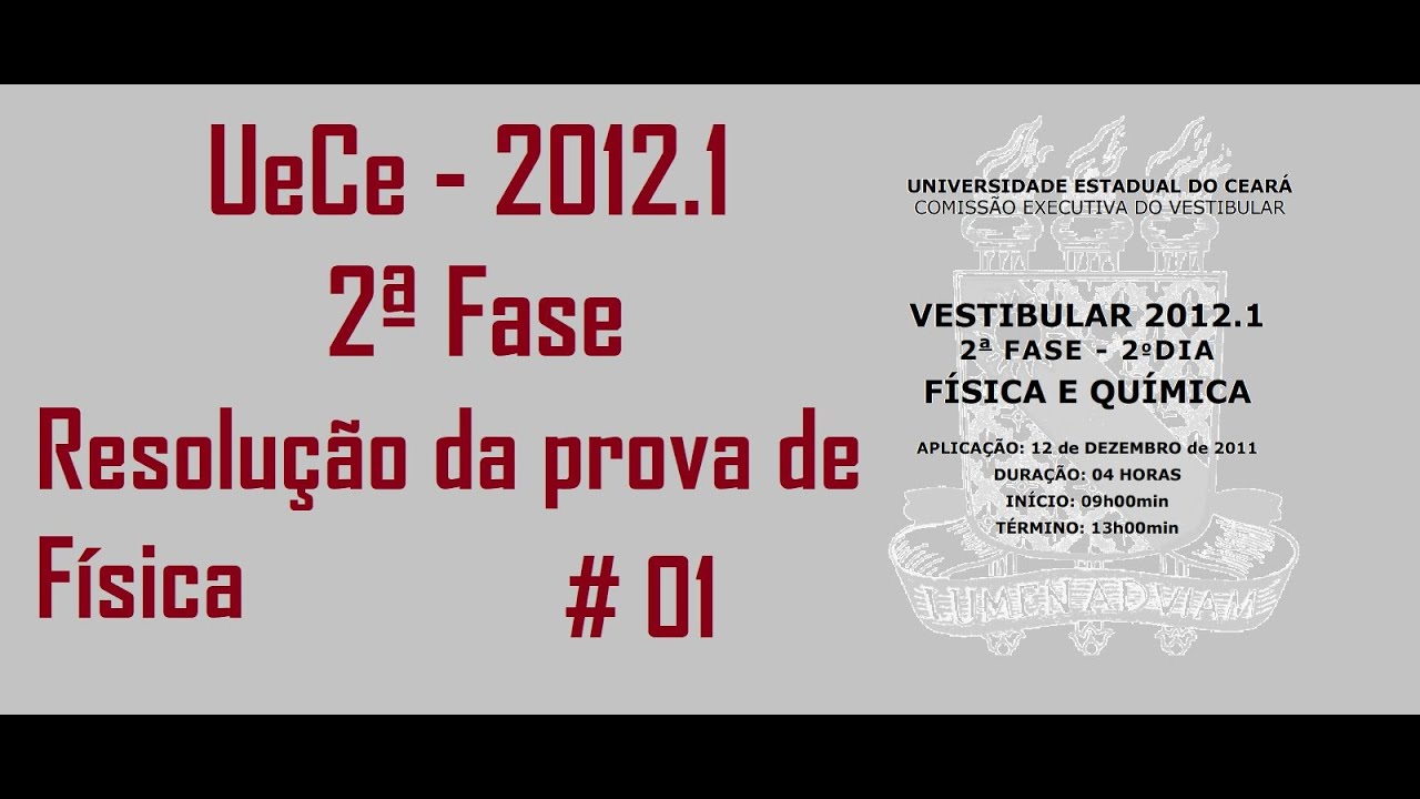 FÍSICA–UECE–2012/1–2ª FASE Questão:01 Um tubo em U, em repouso e na presença da gravidade terrestre