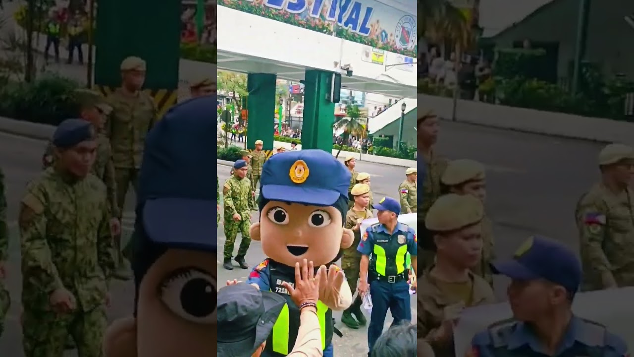 Police Mascot #mascot #police #parade #youtube #trending #baguiocity #shorts