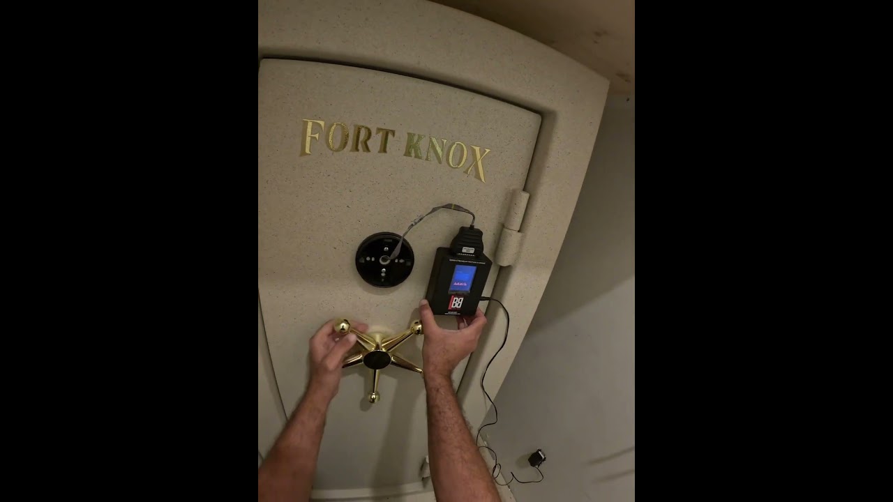She found Fort Knox safe in hidden room.