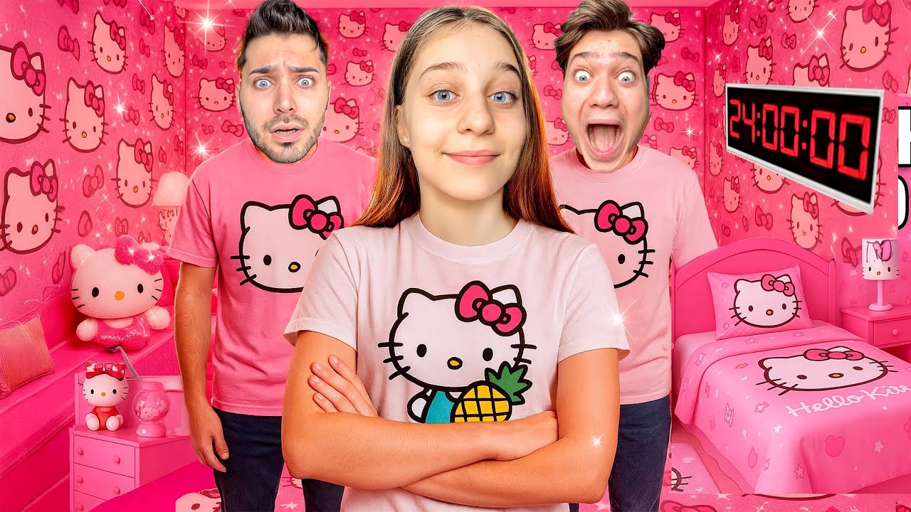 24 SAAT HER ŞEY HELLO KİTTY CHALLENGE 😻