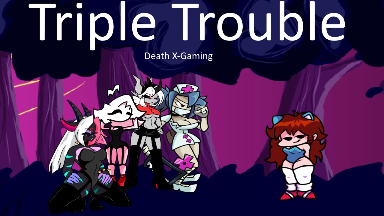 Friday Night Funkin' - Triple Simp (Triple trouble But Sung By Them Girls Lol) My Cover FNF MODS