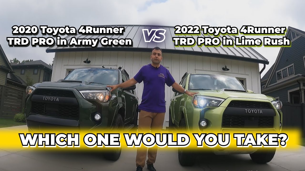 Toyota 4Runner TRD PRO in Lime Rush and Army Green. Which One Matches Your Personality?