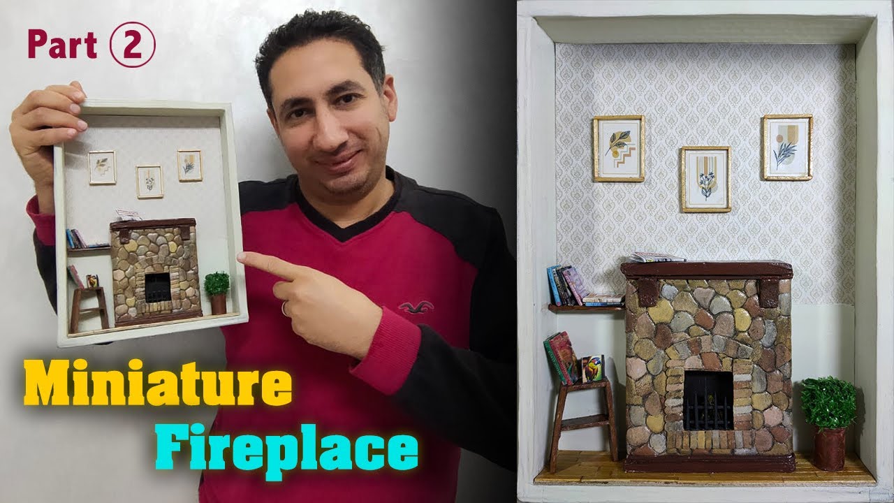 DIY Miniature Fireplace Shadow Box Diorama | Part 2