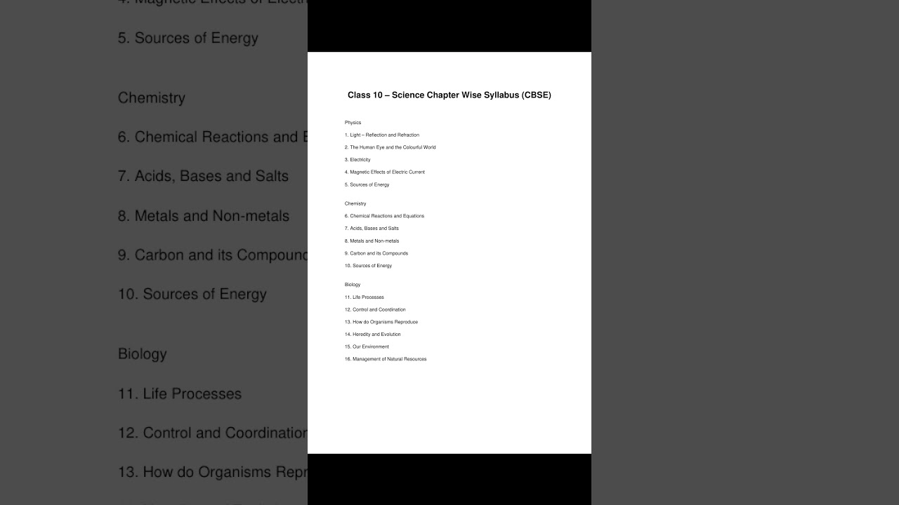 Class 10  science syllabus complete....Thanks for watching....