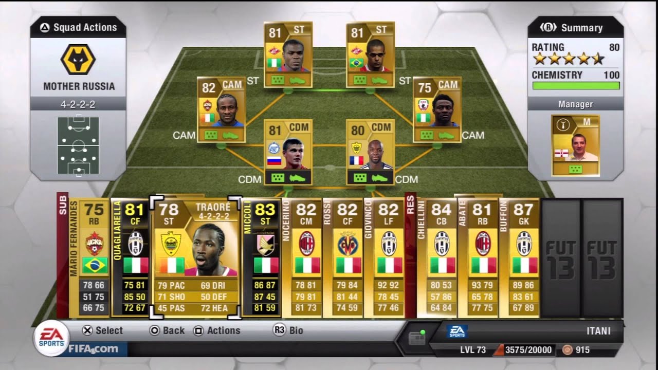 FIFA 13 Cheap Awesome Squad Ultimate Team