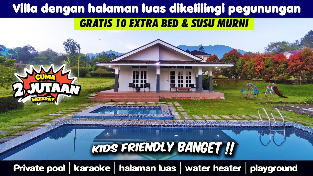 Villa di puncak yang murah dan bagus dengan kolam renang budget 2 jutaan | Villa Griya Nena 1 Puncak