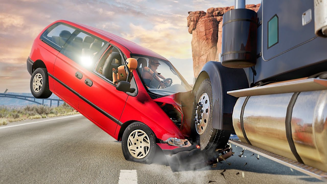 Realistic Highway Car Crashes #03 | BeamNG.drive