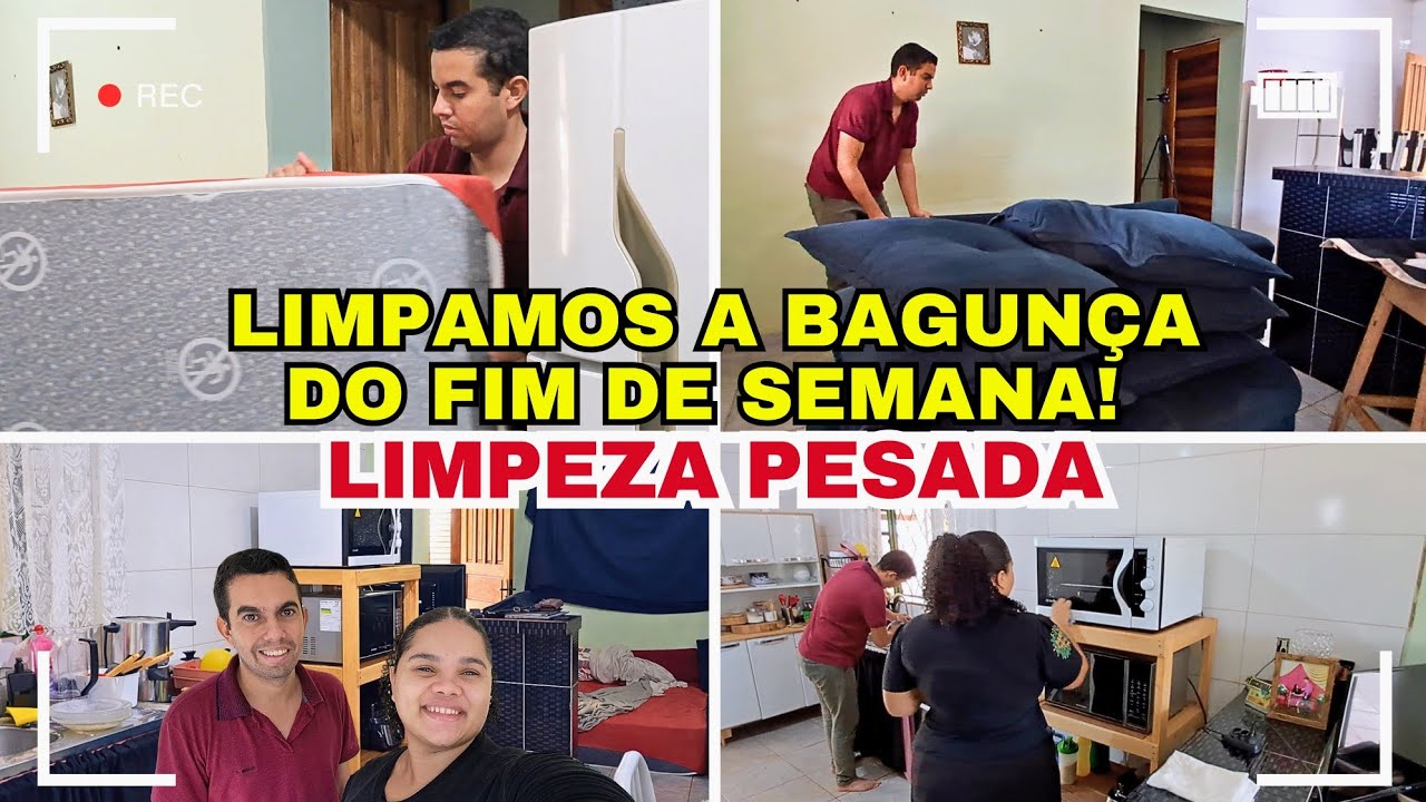 LIMPEZA PESADA EM CASAL | LIMPAMOS A BAGUNÇA DO FIM DE SEMANA | Mais Um Dia Com Rotina ♡