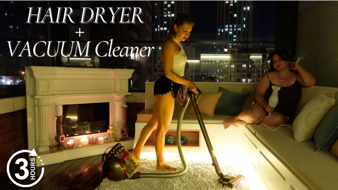 Relaxing time with HAIR DRYER and VACUUM Cleaner - White Noise