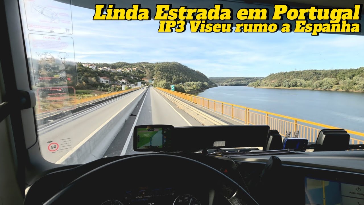 Que Estrada Bonita, IP3 Viseu em Portugal, Caminho Rumo a Espanha 