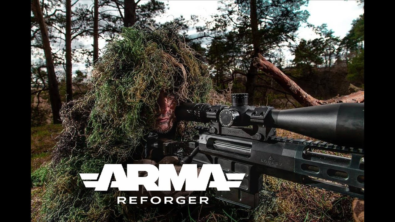 Arma Reforger снайпер уничтожает противника  с 1000м