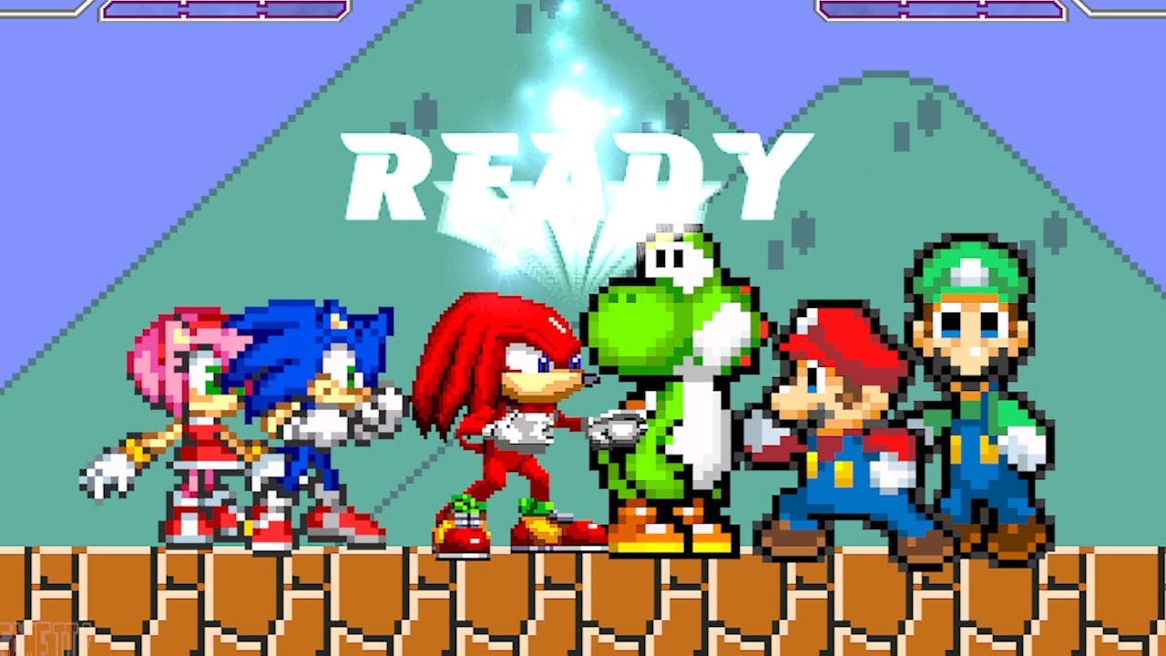 TEAM SONIC, AMY ROSE and KNUCKLES  vs  TEAM MARIO, LUIGI and YOSHI | BEST OF 3