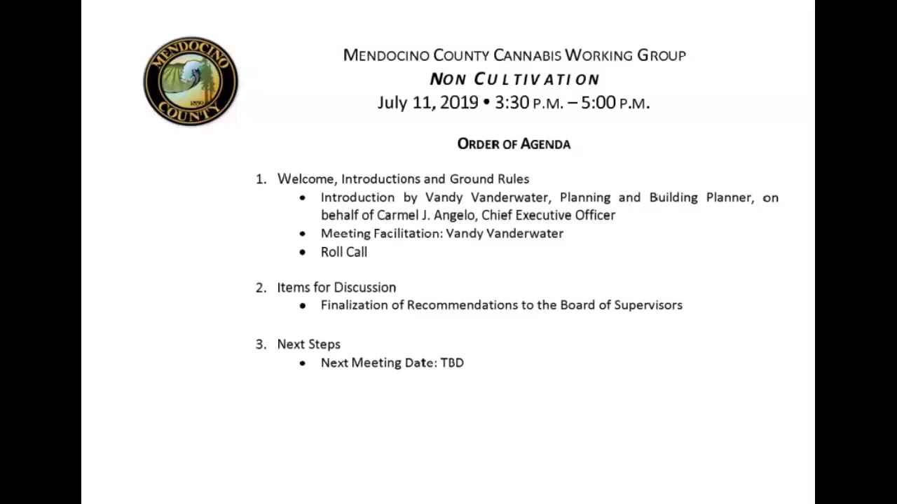 Non Cultivation Working Group 07 11 19