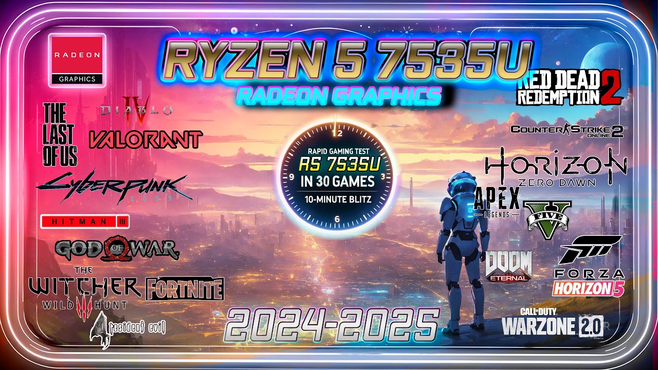 Ryzen 5 7535U Gaming Test | AMD Radeon Graphics in 30 GAMES |  2024-2025
