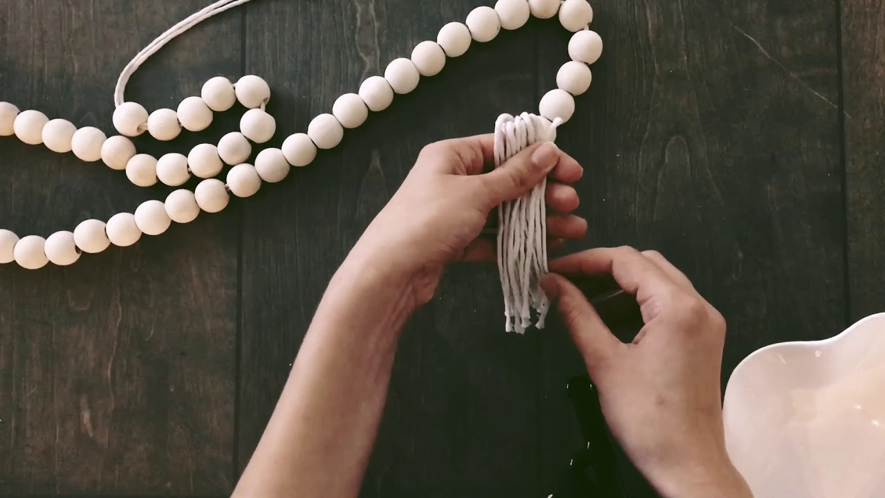 DIY Wood Bead Garland