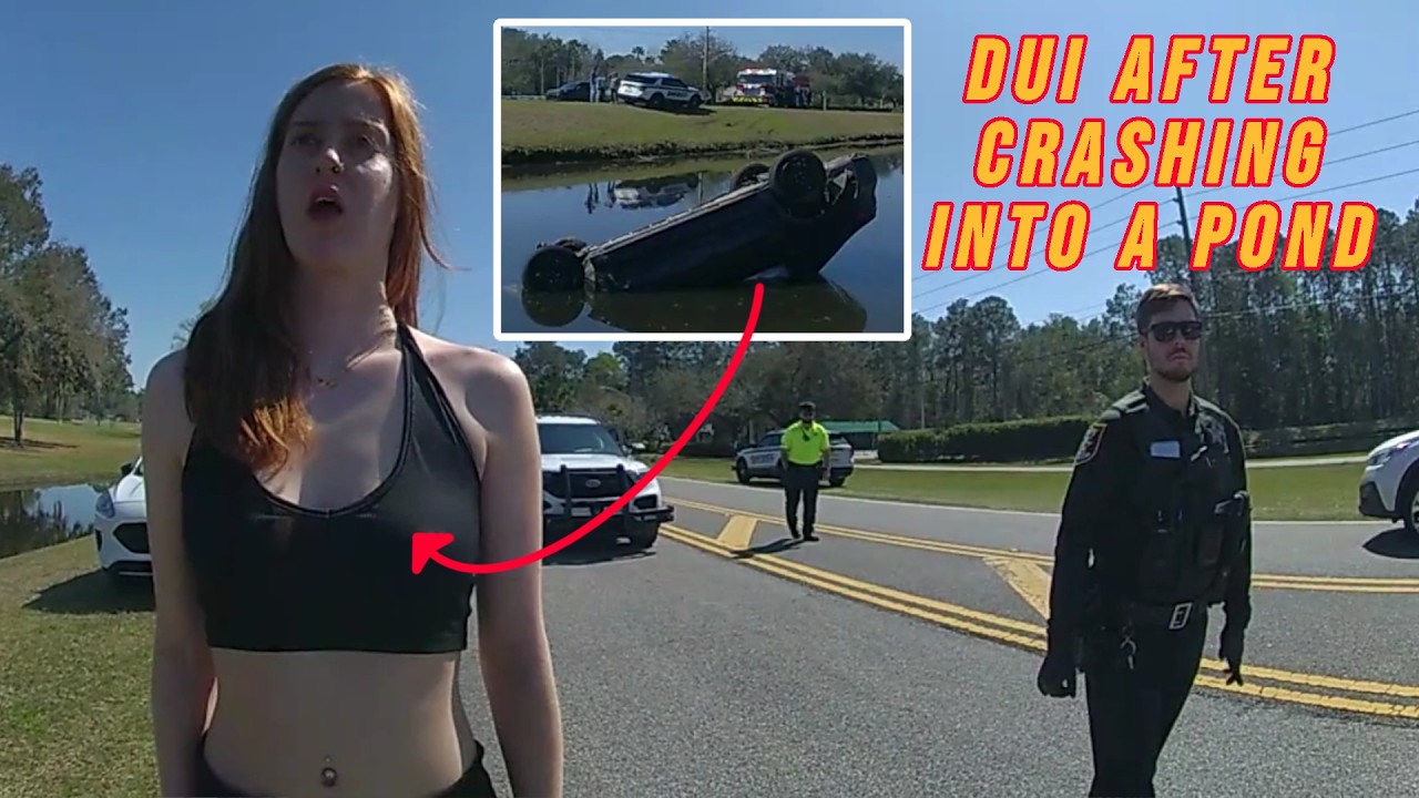Girl Crashes Into a Golf Course Pond and Gets Arrested for DUI