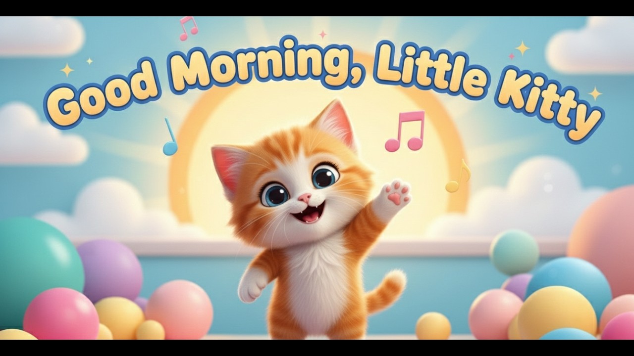 Good Morning, Little Kitty 🐱☀️ | Fun Morning Routine Song for Kids