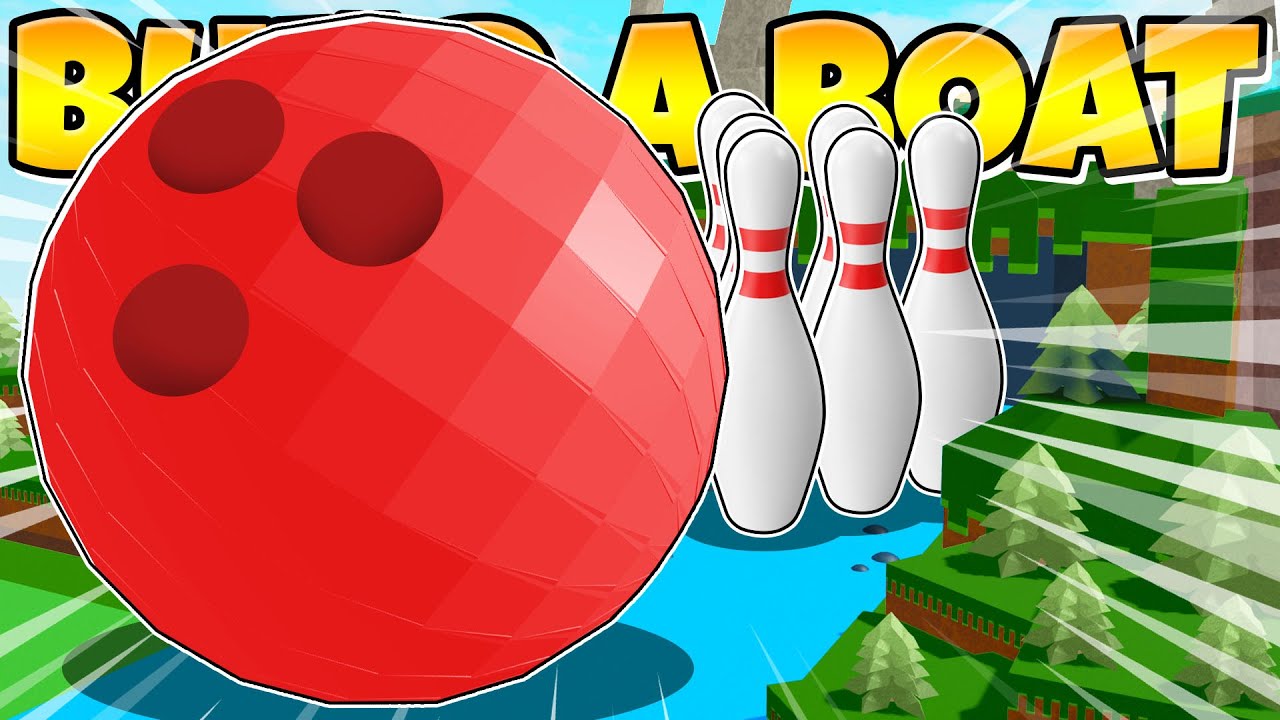 The BIGGEST BOWLING BALL Destroys EVERYTHING! *World Record* Roblox Build a Boat