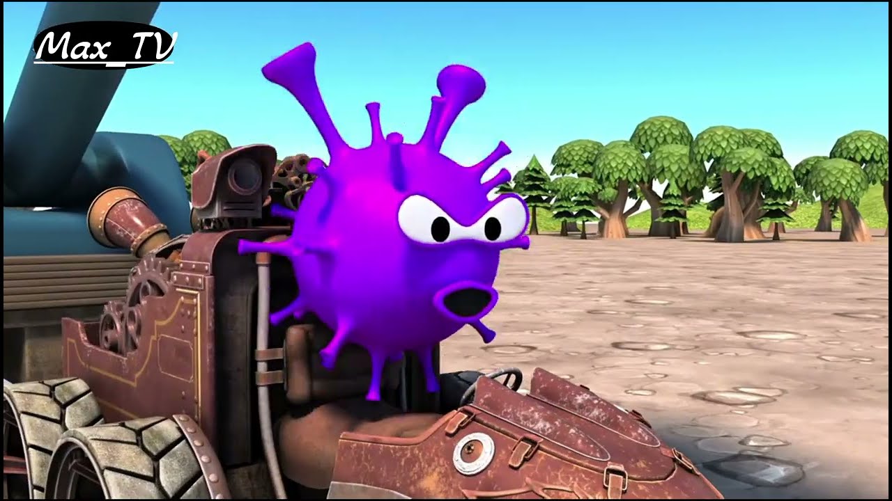 👾Virus King attacked the tank excavator that runs on a steel wire.🤖