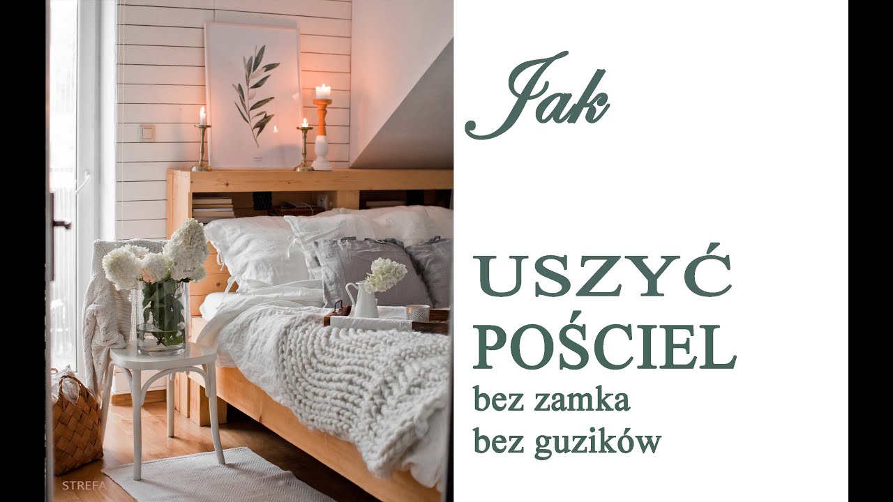 Jak samemu uszyć pościel bez zamka, bez guzików. Lniana pościel.