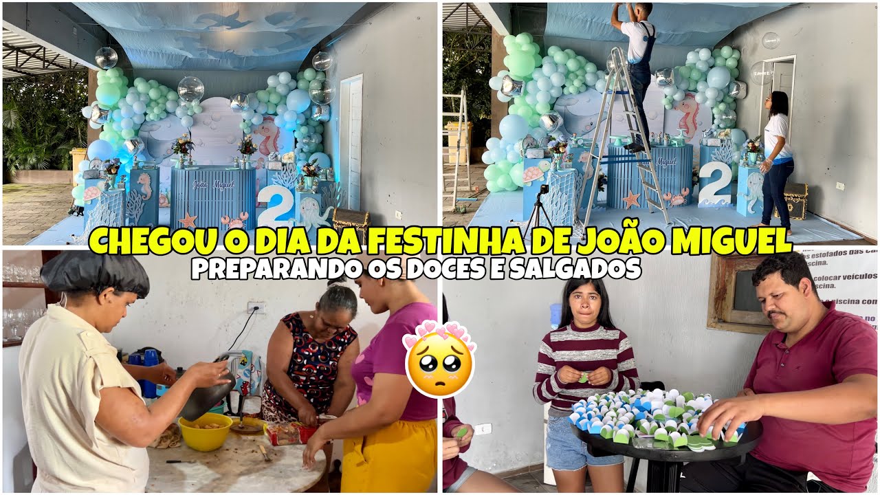CHEGOU O DIA DA FESTINHA DE JOÃO MIGUEL/ PREPARAMOS OS DOCES E SALGADOS/ FICOU TUDO LINDO/ UM SONHO😭
