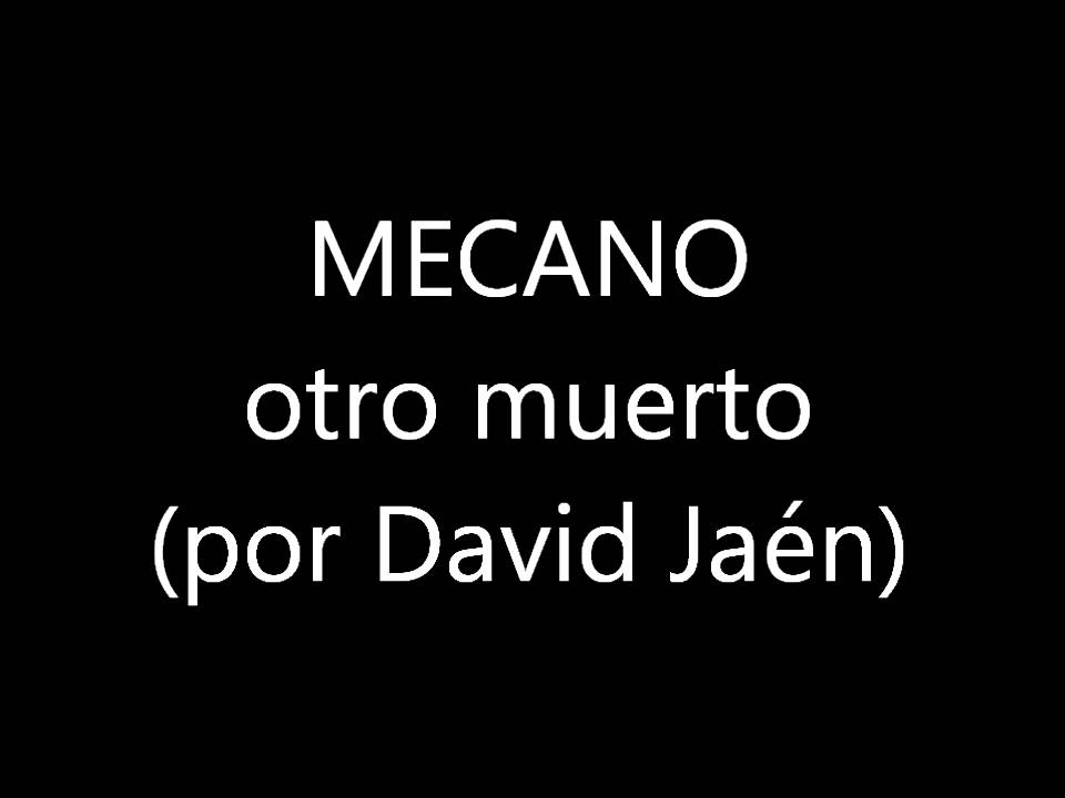 MECANO - Otro muerto (instrum por David Jaen)