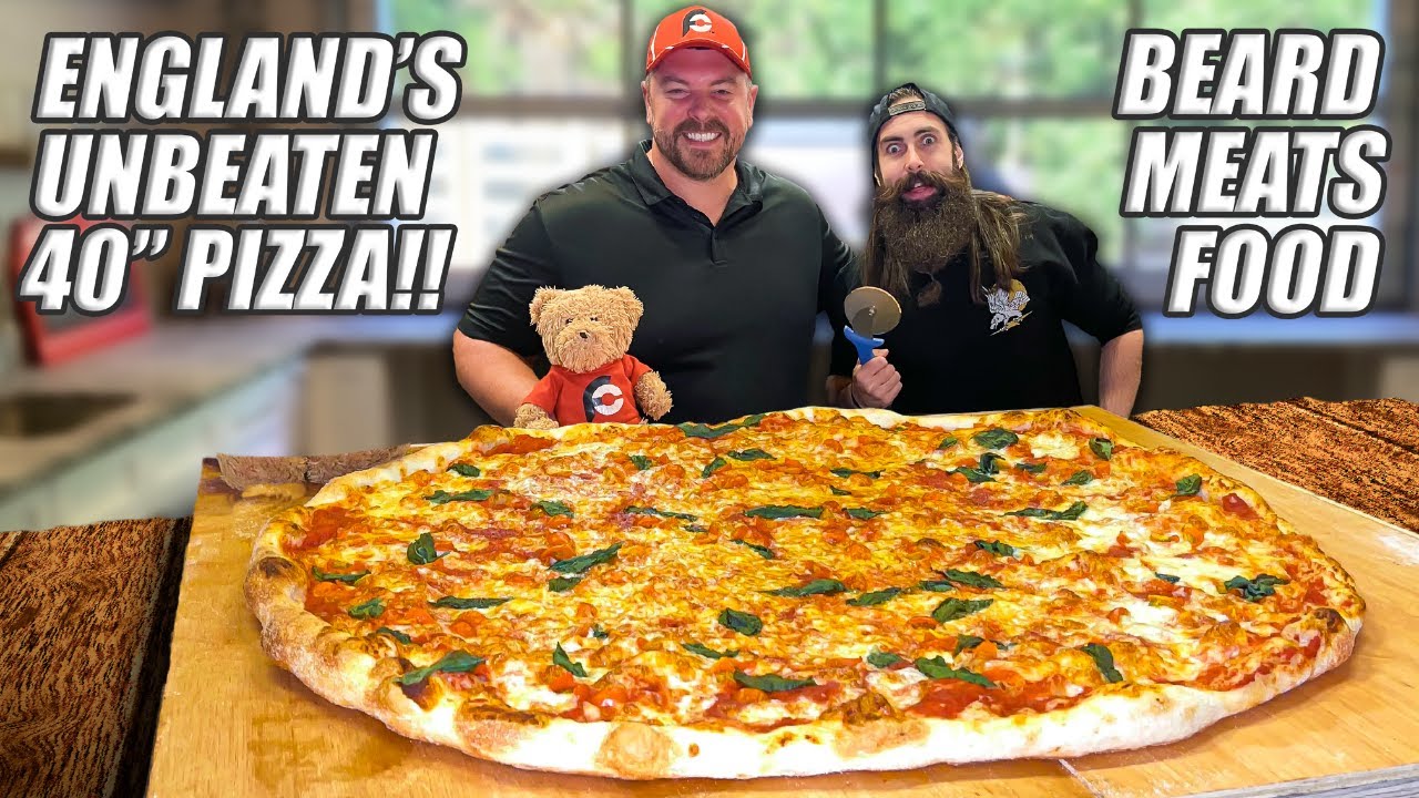 Beard Meats Food and I Take On England&rsquo;s Biggest Undefeated 40-Inch Pizza Challenge!!