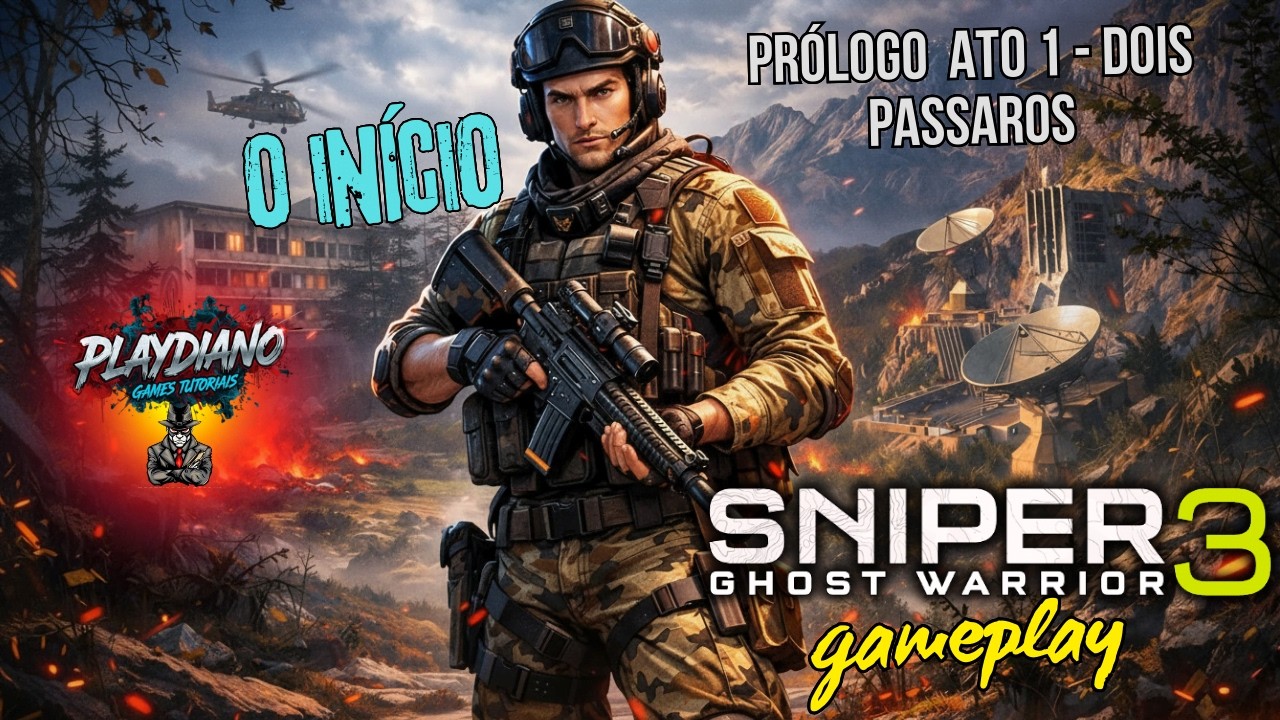 Sniper Ghost Warrior 3 – Começo Insano! Ato 1 Dois Pássaros 🎯 infiltração silenciosa e tiro táticos