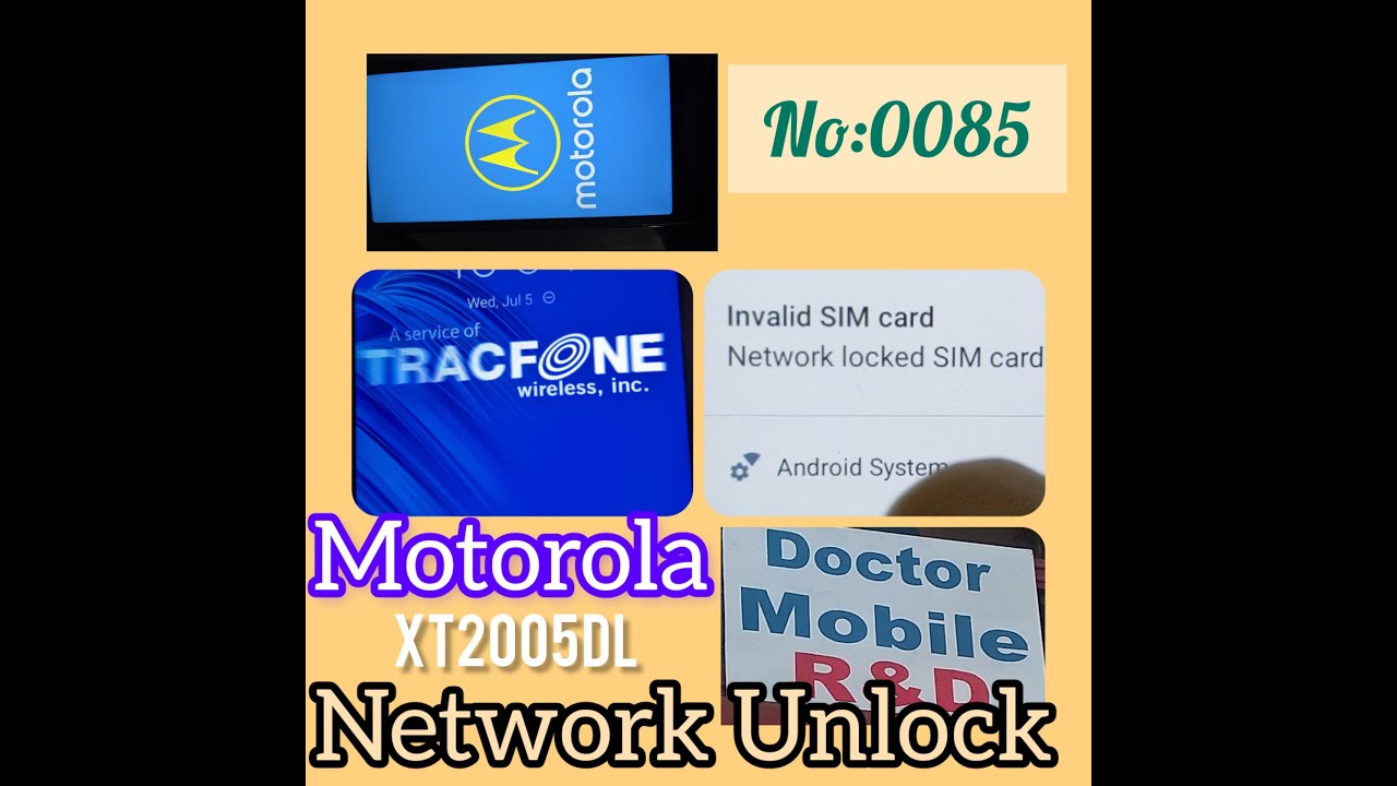 Motorola XT2005DL TracFone Network Unlock