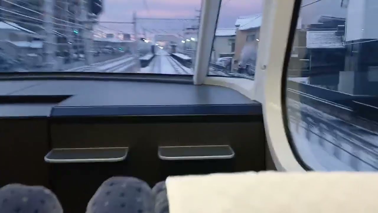 【雪中走行する名鉄特急】今日のノブちゃん