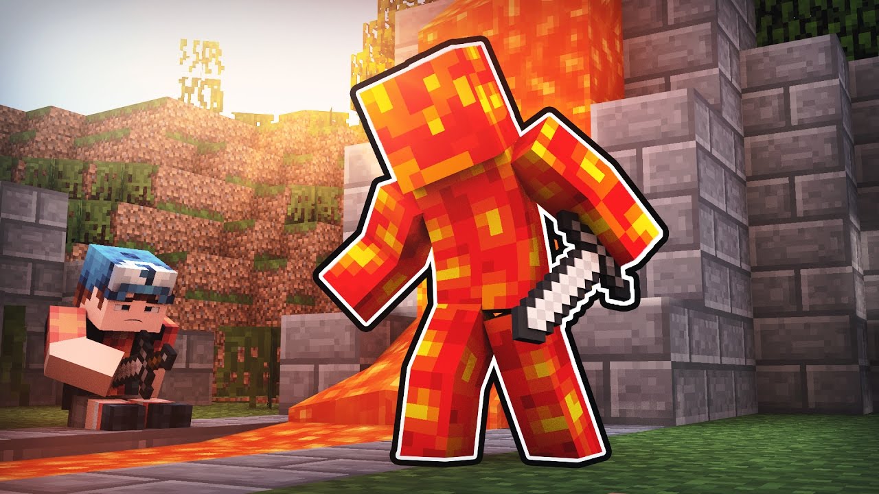 ЧЕЛОВЕК - ЛАВА! ТРОЛЛИНГ ИГРОКОВ СКАЙВАРСА В MINECRAFT - ТРОЛЛЬ БЛОК ЧЕЛЛЕНЖ