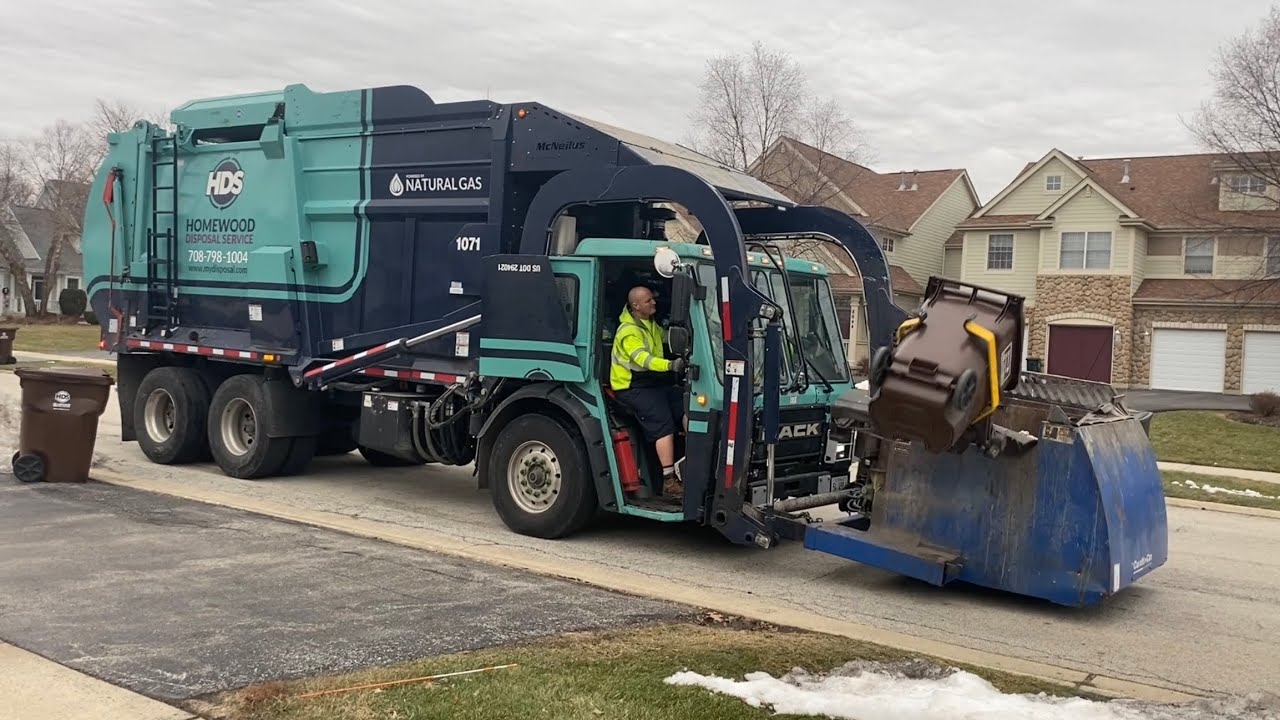 Homewood Disposal 1071 Mack LR Mcneilus Meridian on Garbage 