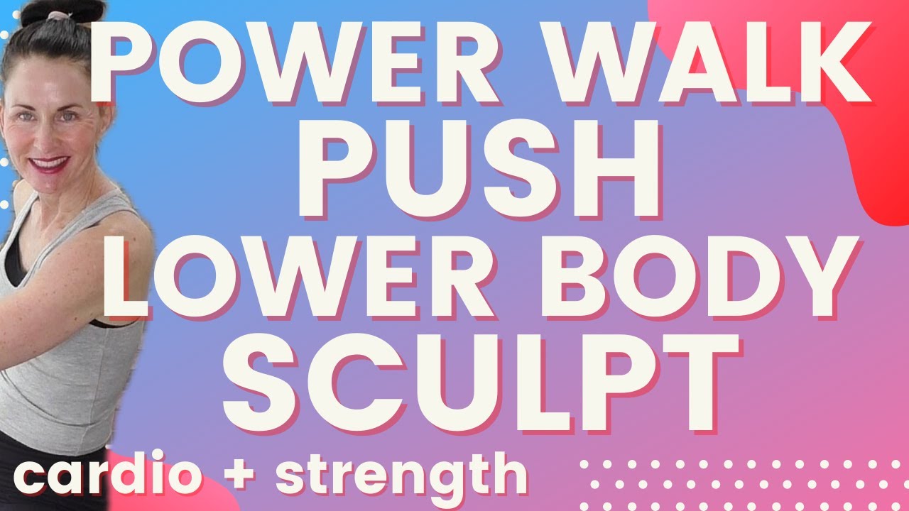 LIVE # 24  | POWER WALK PUSH & LOWER BODY SCULPT-TONE | AT HOME WORKOUT |WEIGHT LOSS ROUTINE