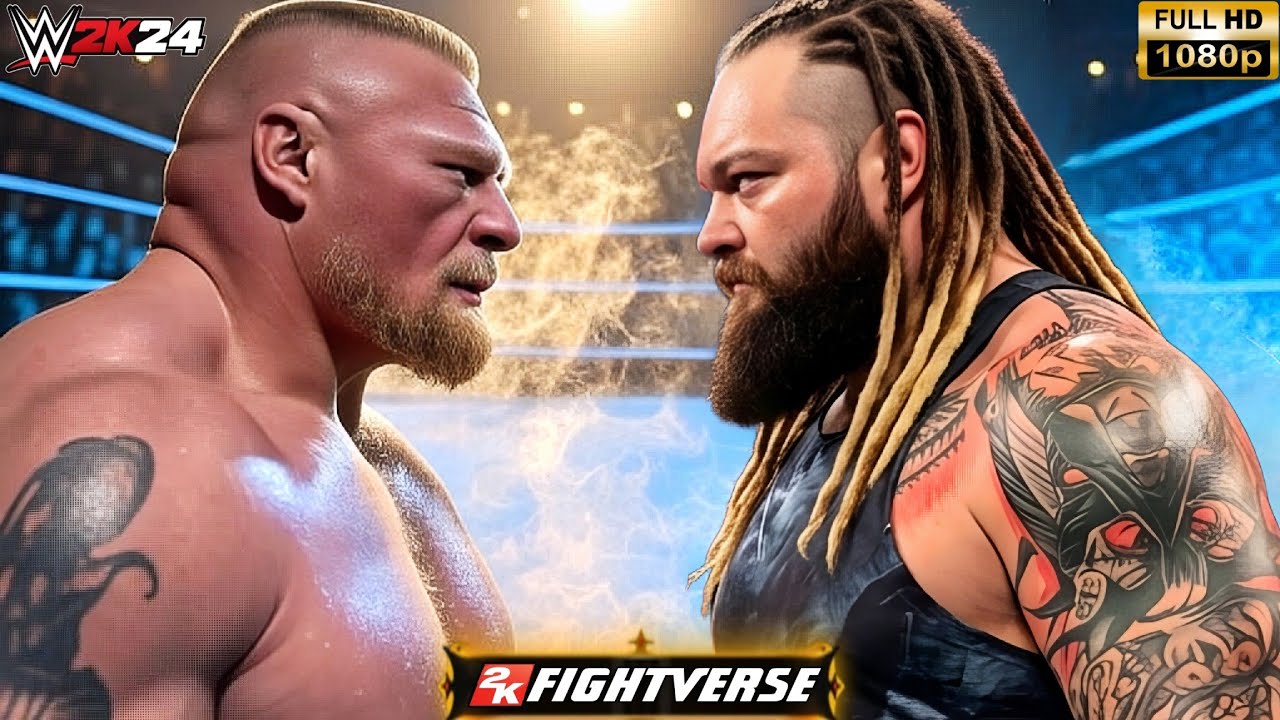 Брок Леснар противостоит Брэю Уайатту в WWE 2K25