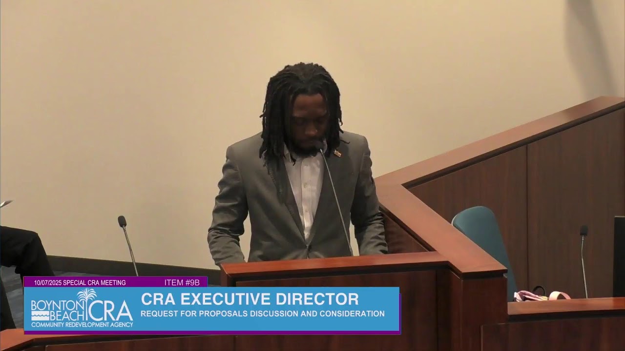Boynton Beach CRA October 7, 2025 Special Meeting