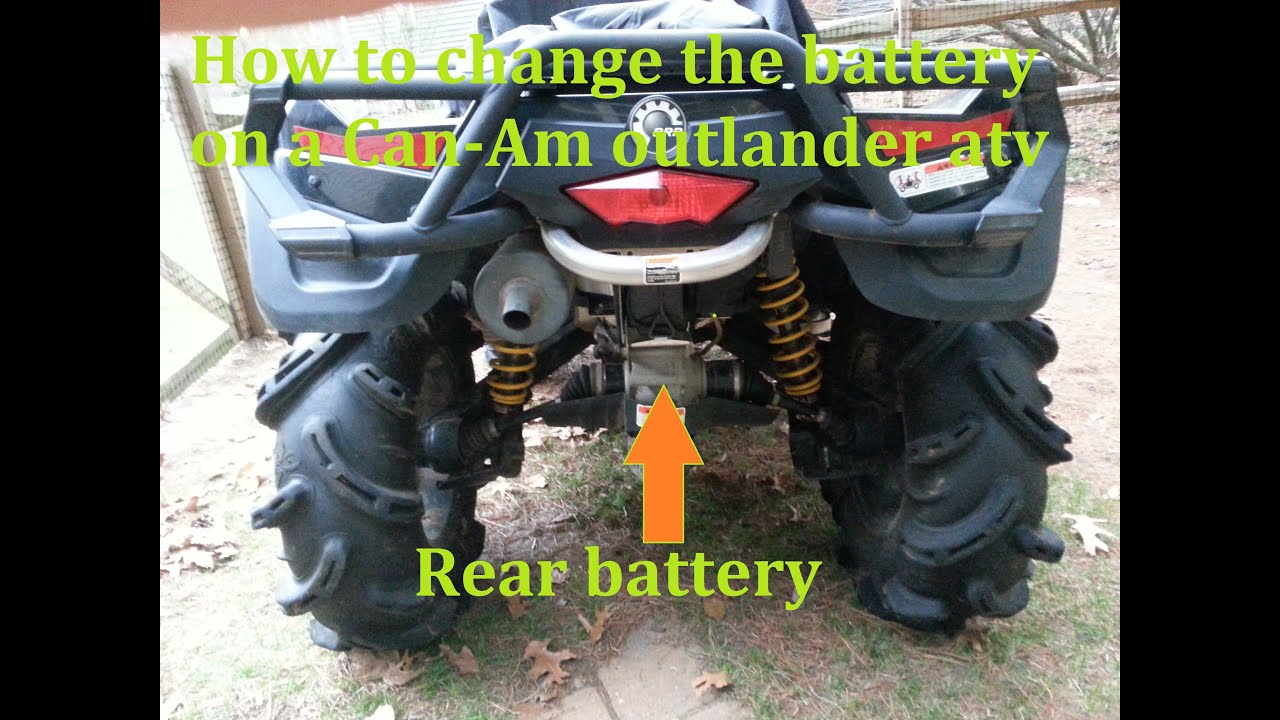How to change the battery on your Can-Am Outlander with rear battery