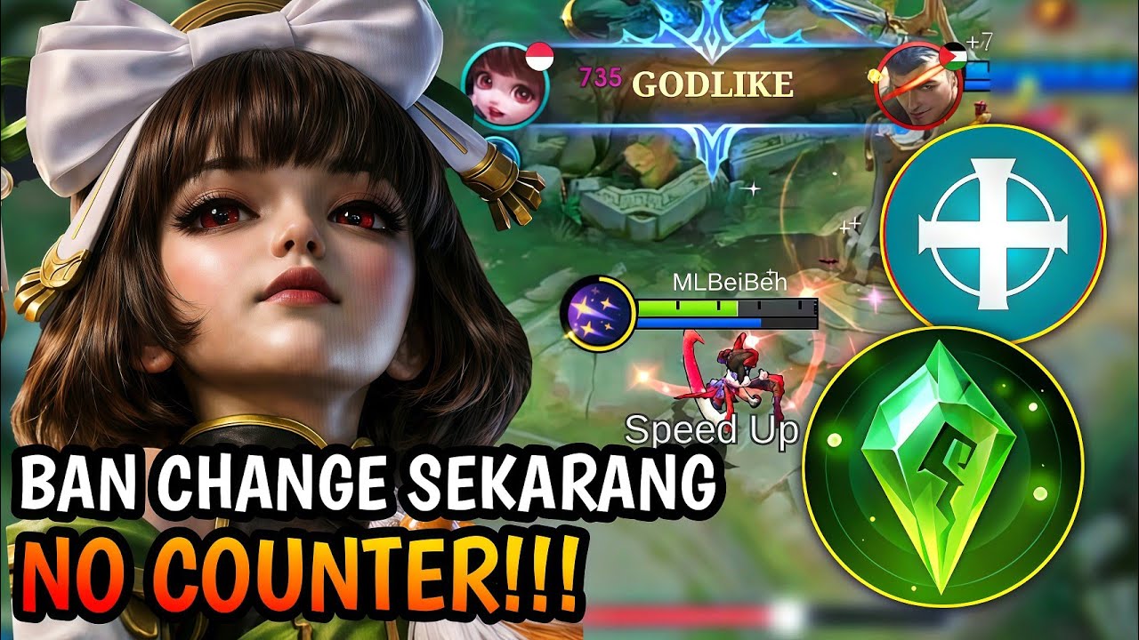 CHANG E ANOMALI DILAWAN😂 INI DIA CHANG E BUILD NO COOLDOWN 100% MVP| MLBB