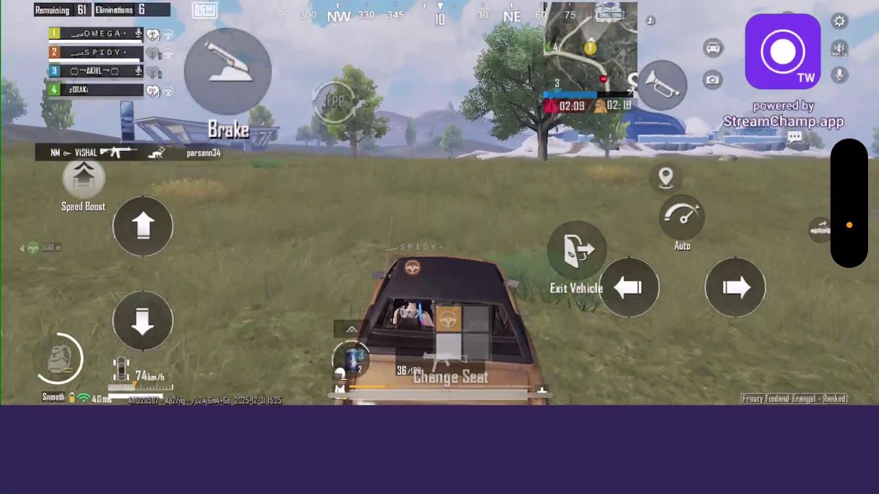 Broadcast powered by StreamChamp