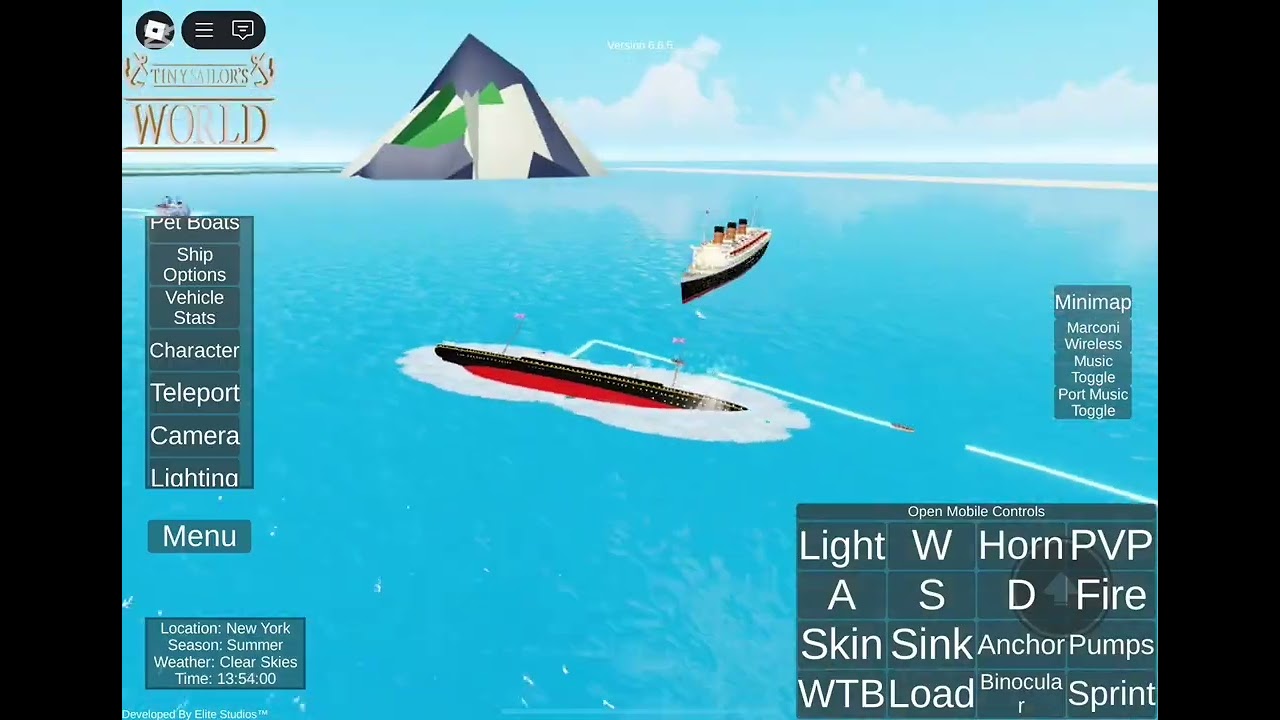 Queen Mary, running into small ship ￼