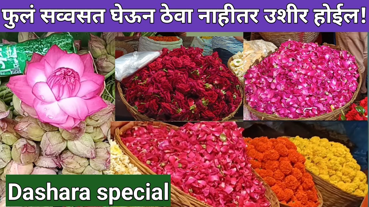 दादर फूल मार्केट 💐 Dadar full  Market  🌺🥳होलसेल च्या दरात फुले #dadarfullmarket