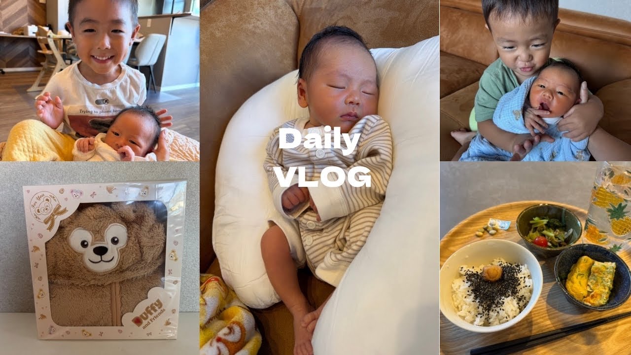 【新生児】主婦ルーティン👩🏻🍳お弁当作りから始まる朝☀️生後1週間、家族で過ごす日常🌴🏠🌈