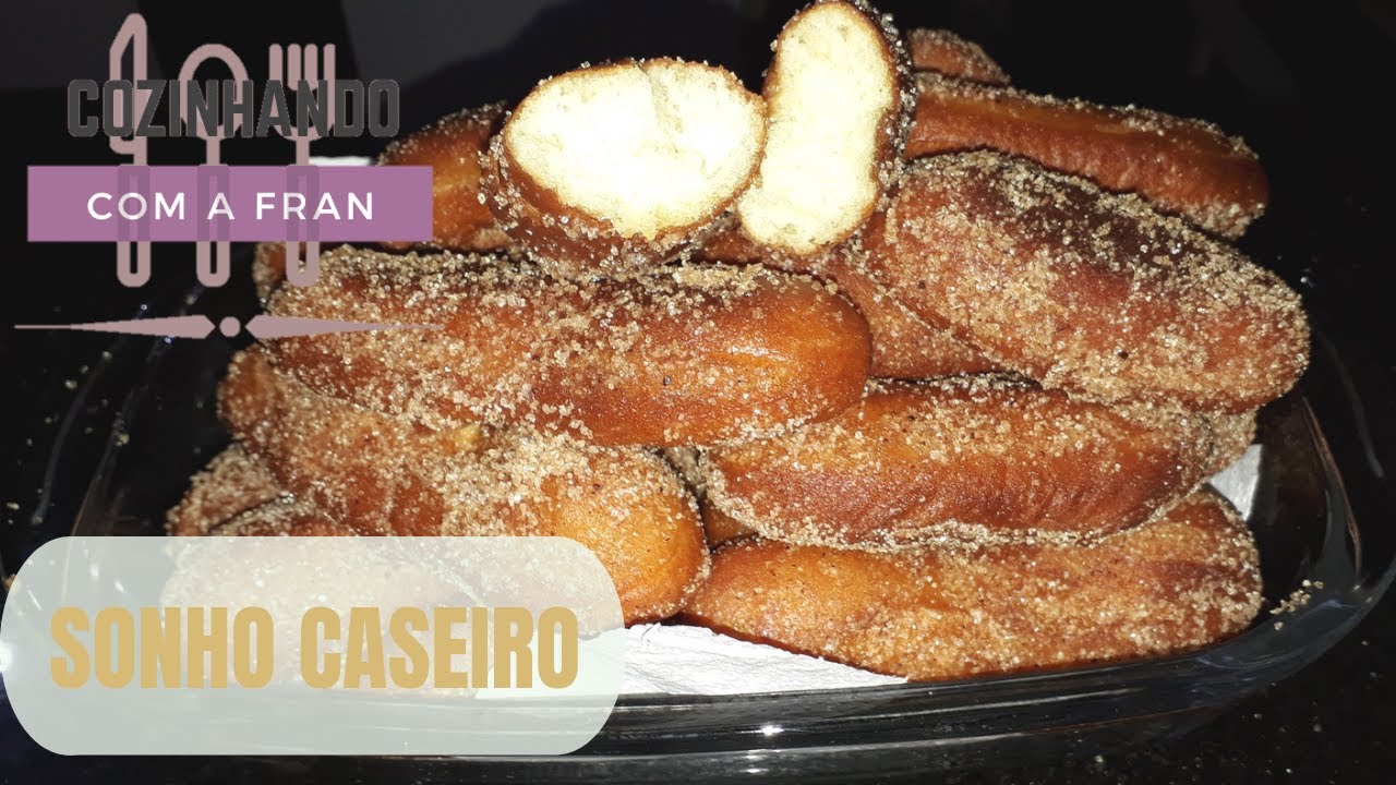 MELHOR MASSA DE SONHO FRITO  CASEIRO SEM LEITE
