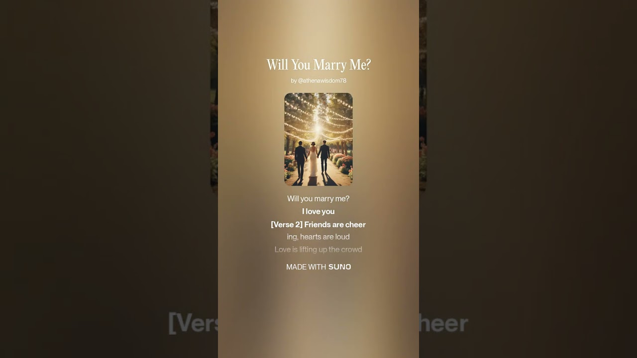 Will You Marry Me #suno #sunoai #music #ai