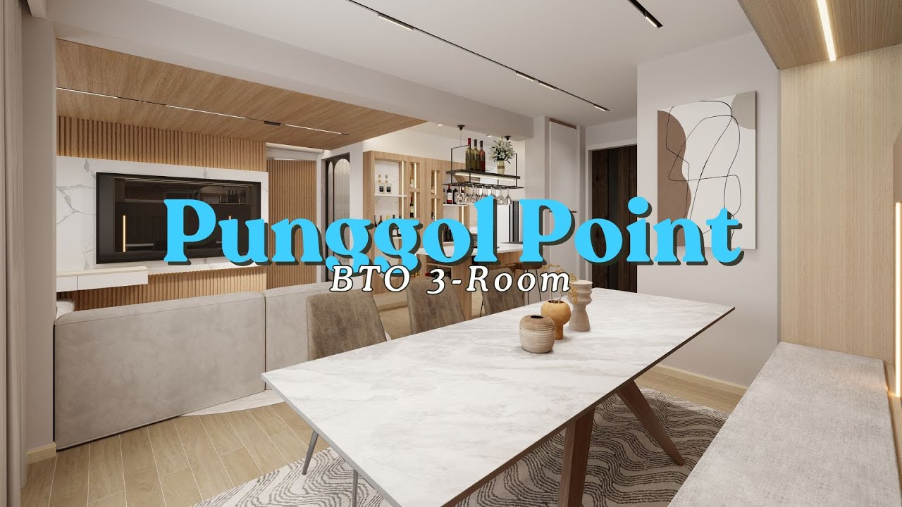 Modern Luxe Punggol Point BTO 3-Room Design | A Stylish Home for Wine Lovers & Hosting 🍷🏡