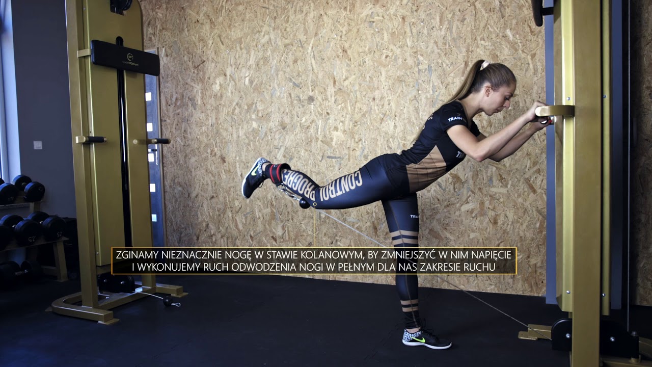 4  ODWODZENIE NOGI W TYŁ NA WYCIĄGU
